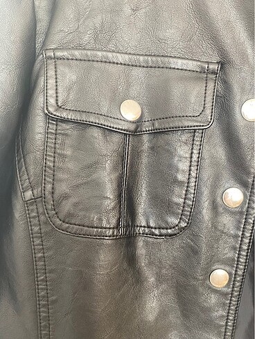 Koton marka deri ceket - Görsel 3