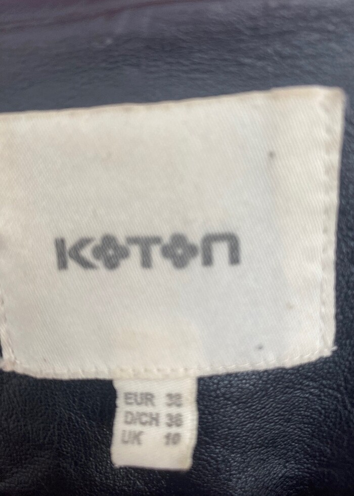 Koton marka deri ceket - Görsel 2