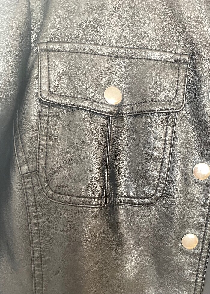 Koton marka deri ceket - Görsel 3