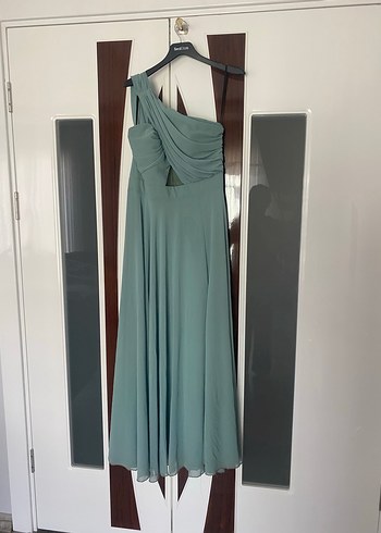 Cagla yeşili abiye elbise - Görsel 3