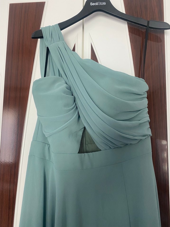 Cagla yeşili abiye elbise - Görsel 4