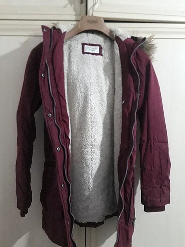 Bayan bordo parke - Görsel 5