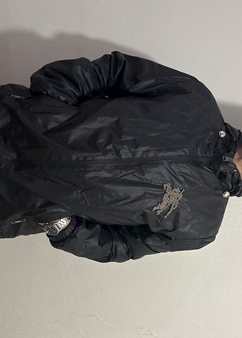 Siyah Nakışlı Erkek Spor Stil Yağmurluk - Görsel 2