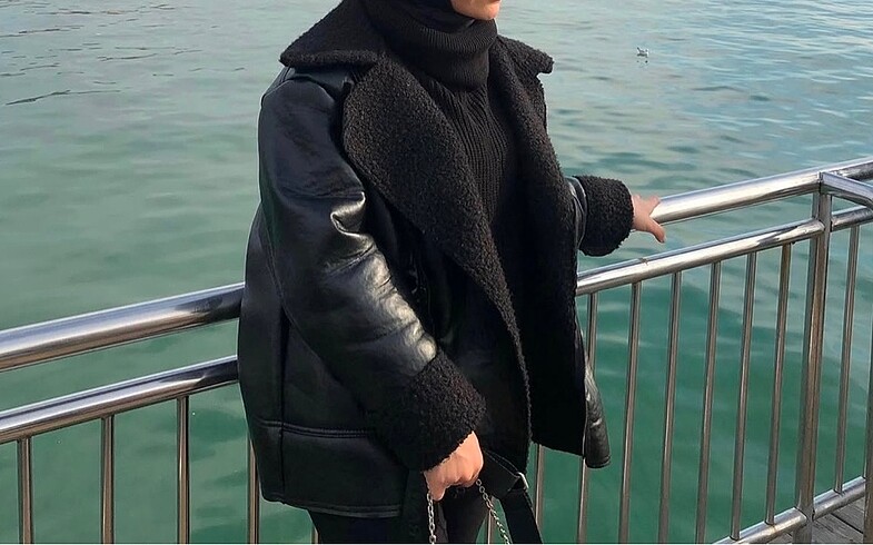 Diğer Deri oversize Ceket