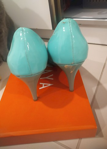 37 Beden yeşil Rugan Stiletto Topuklu Kadın Ayakkabı