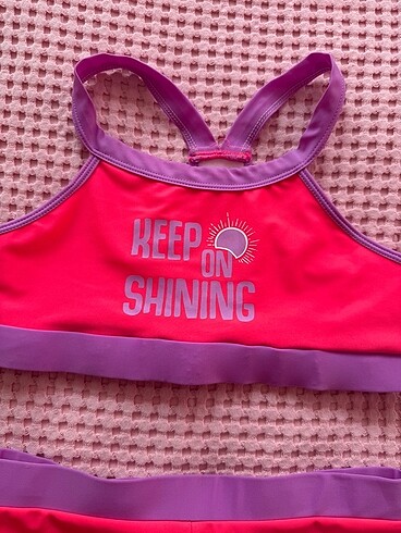 12-13 Yaş Beden pembe Renk Mayo bikini