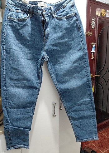 Kadın Mavi Bol Kesim Kot Pantolon