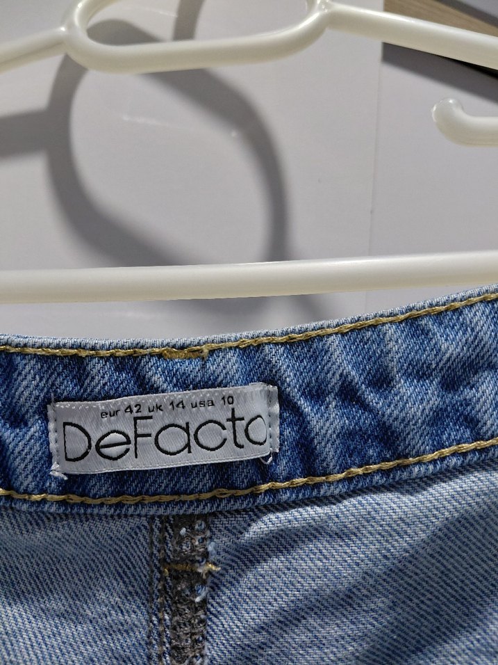 Gevşek Kesim  Boy Mavi Kadın Kot Pantolon - Görsel 2