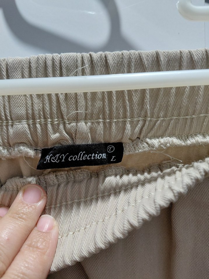 Bej Keten Salaş Kadın Pantolon - Görsel 2