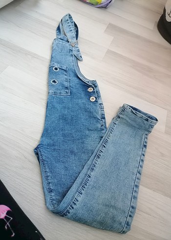 çocuk Mavi Askılı Tulum - Görsel 3