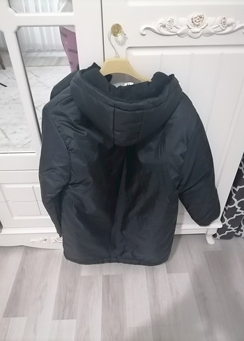 Erkek Siyah Kapüşonlu Fermuarlı mont - Görsel 2