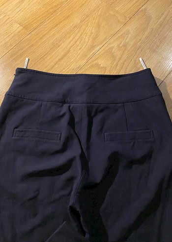m Beden Düğmeli Lacivert Kadın Kumaş Pantolon