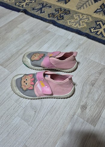 Kız Çocuk Pembe Gri Cırt Cırtlı Spor Ayakkabı - Görsel 4