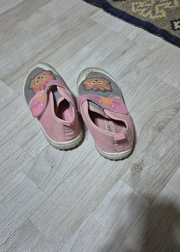 Kız Çocuk Pembe Gri Cırt Cırtlı Spor Ayakkabı - Görsel 3