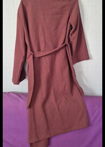 Bordo Uzun Kadın Sabahlık - Görsel 2