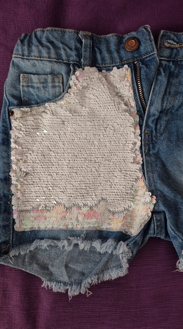 Dantel Detaylı Bohem Kız Kot Şort - Görsel 3