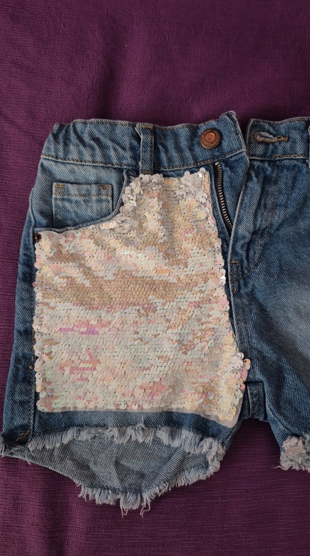Dantel Detaylı Bohem Kız Kot Şort - Görsel 4