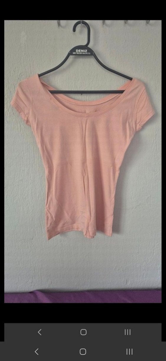 Kız Çocuk Pembe Kısa Kollu Basic Bluz - Görsel 2