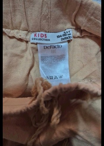 Bej Keten Mini Şort Rahat Kesim - Görsel 3