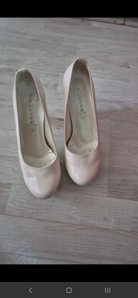 Beyaz Stiletto Kadın Ayakkabı - Görsel 5