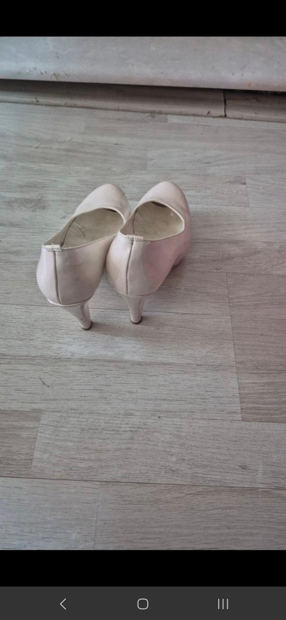 Beyaz Stiletto Kadın Ayakkabı - Görsel 4