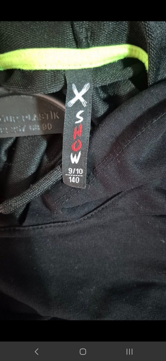 Siyah Kapüşonlu Çocuk Sweatshirt - Görsel 4