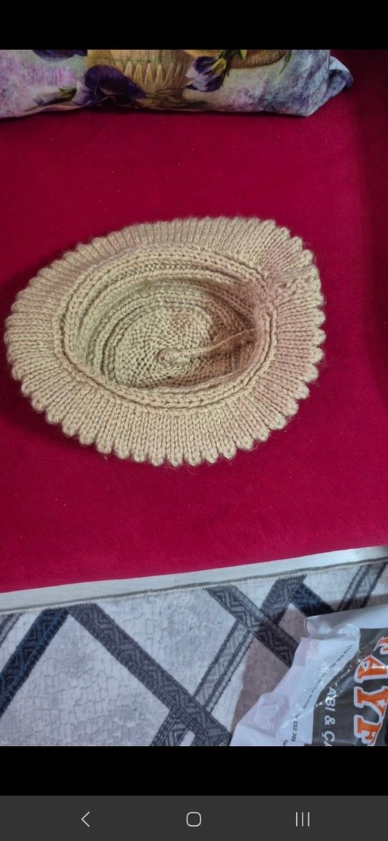 Bej Örgü Bohem Kadın Bere - Görsel 3