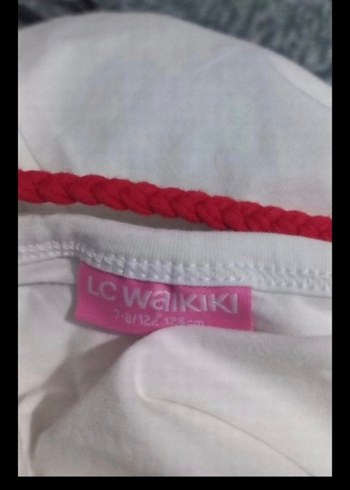 Kız Çocuk Beyaz Straplez Baskılı Atlet - Görsel 3