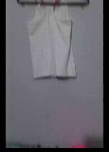 Kız Çocuk Beyaz Straplez Baskılı Atlet - Görsel 2