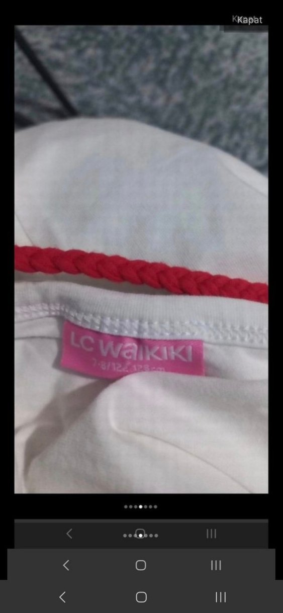 Kız Çocuk Beyaz Straplez Baskılı Atlet - Görsel 3