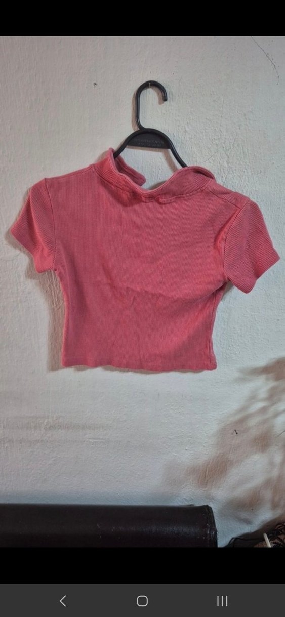 Kız Çocuk Pembe Kısa Kollu Polo Tişört M Beden - Görsel 2