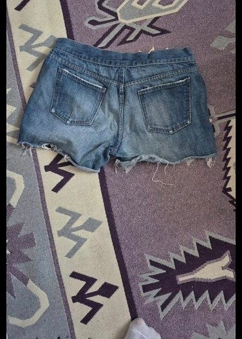 Gevşek Kesim Mini Kot Şort - Görsel 2