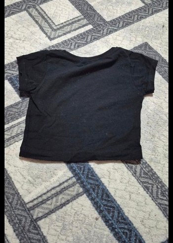 Kız Çocuk Siyah Kısa Kollu Tişört - Görsel 2