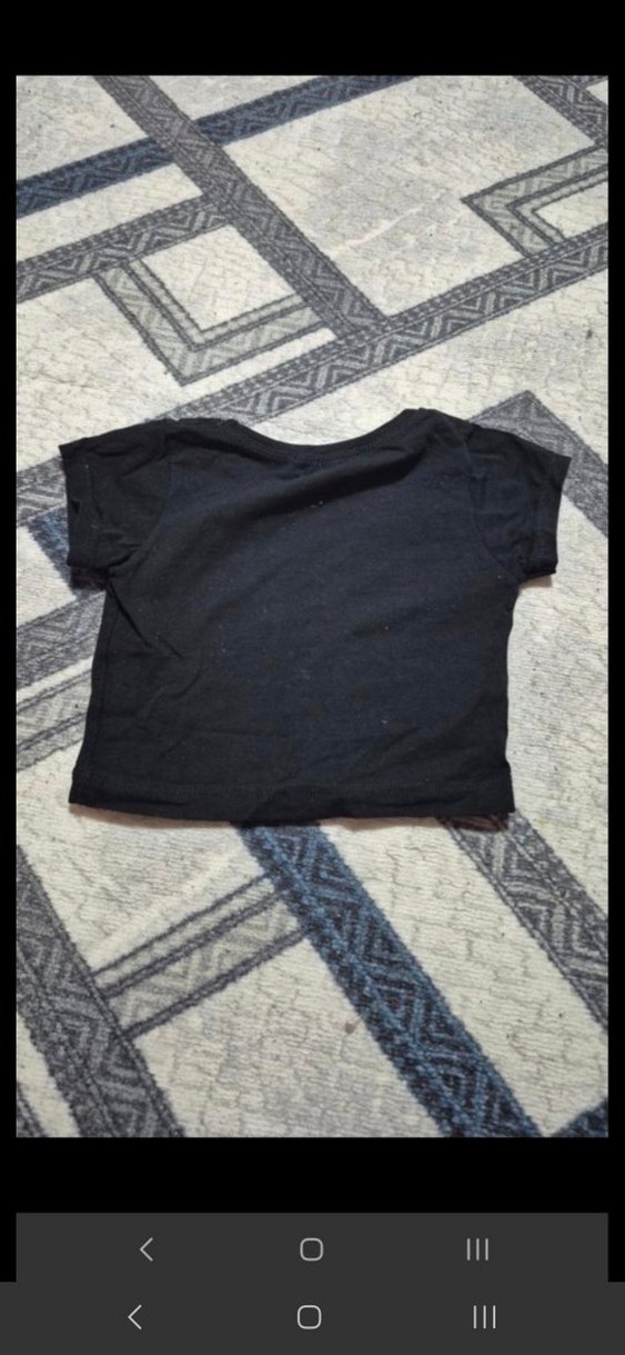 Kız Çocuk Siyah Kısa Kollu Tişört - Görsel 2