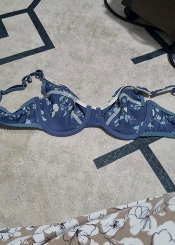 Koyu Mavi Bohem Çiçek Desenli Sütyen - Görsel 4