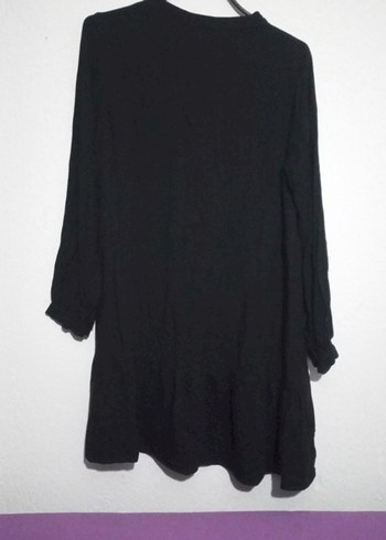 Uzun Kollu Siyah Nakışlı Gotik Tunik - Görsel 4