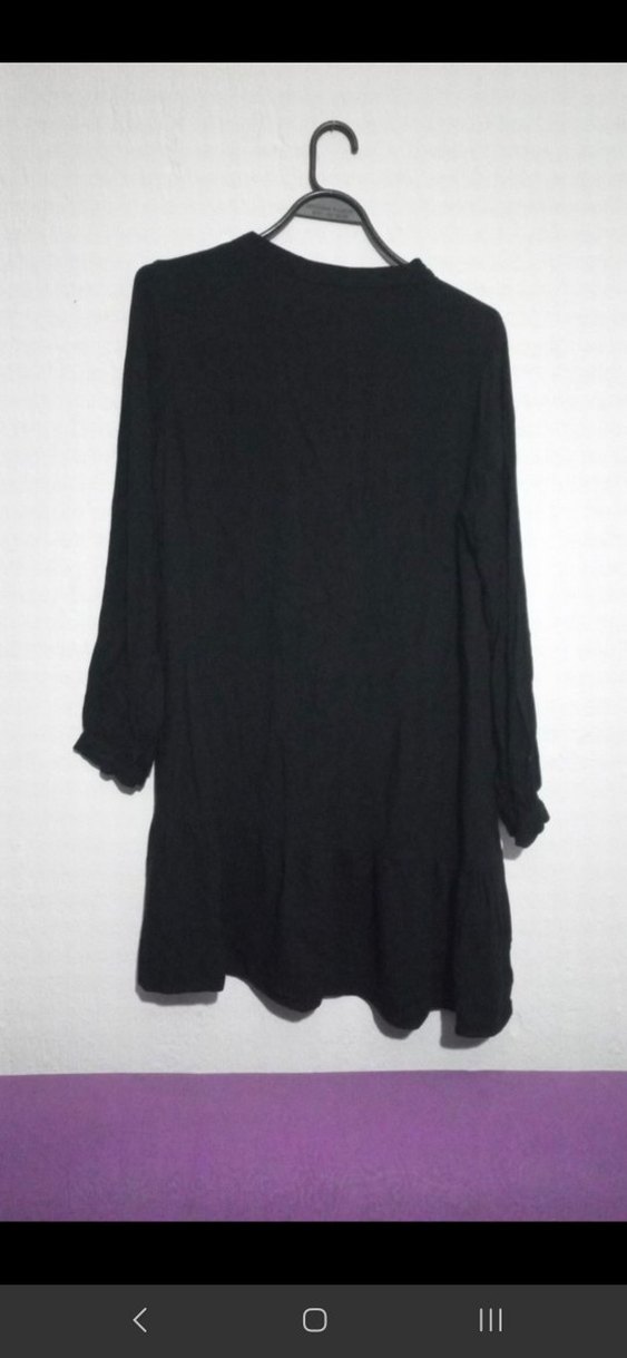 Uzun Kollu Siyah Nakışlı Gotik Tunik - Görsel 4