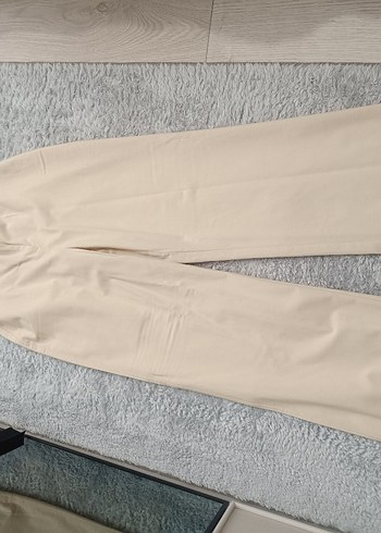 Bej Kadın Kumaş Pantolon Normal Boy - Görsel 4