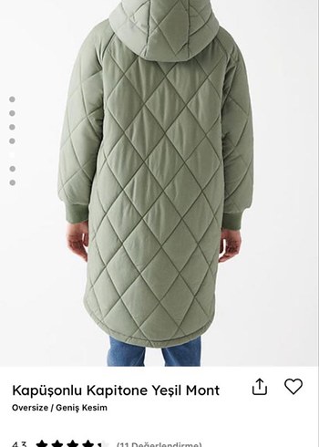 Mavi Kapüşonlu Oversize Kapitone Mont Mavi Marka