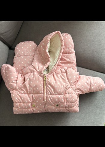 Pembe Kapüşonlu Bebek Tulumu - Görsel 3