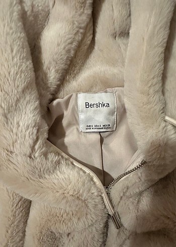 Bershka Bershka Kapüşonlu Peluş Mont