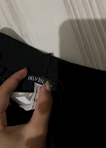 xs Beden Siyah Triko Kadın Pantolon Midi Boy
