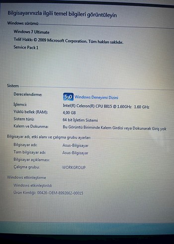 Temiz durumda ASUS X54C Laptop - Görsel 7