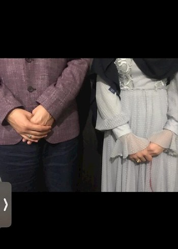 Diğer Gri Pilili Uzun Kollu Kadın Abiye Elbise
