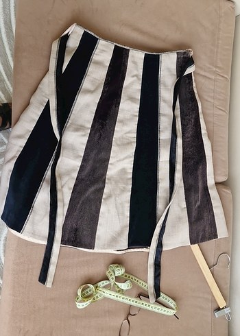 evaze kesim parçalı etek - Görsel 2