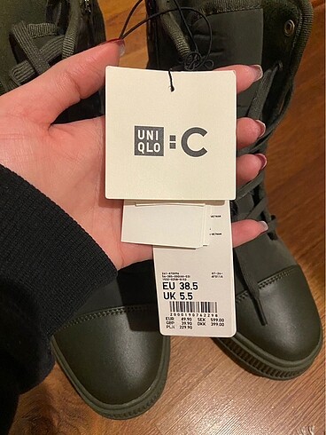 38,5 Beden haki Renk uniqlo bot