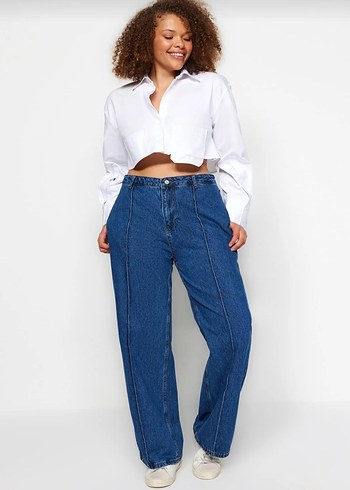 Trendyol & Milla Loose Fit Midi Kot Pantolon