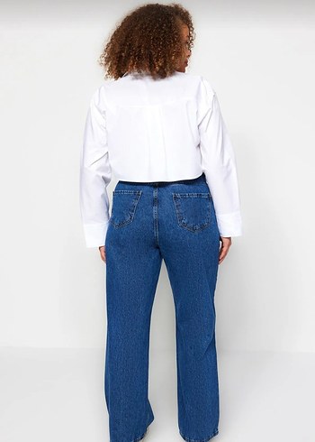 46 Beden Trendyol & Milla Loose Fit Midi Kot Pantolon