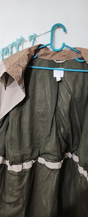 m Beden ten rengi Renk H&M marka Sıfır trenckot