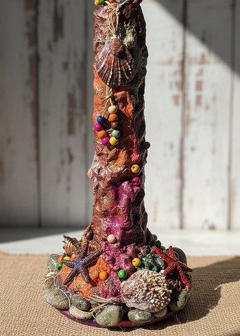 Renkli el yapımı vazo - Görsel 4